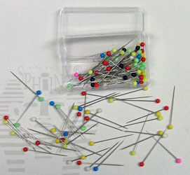 AGUJAS CON CABEZA DE PLÁSTICO DE COLORES 100 UD 1