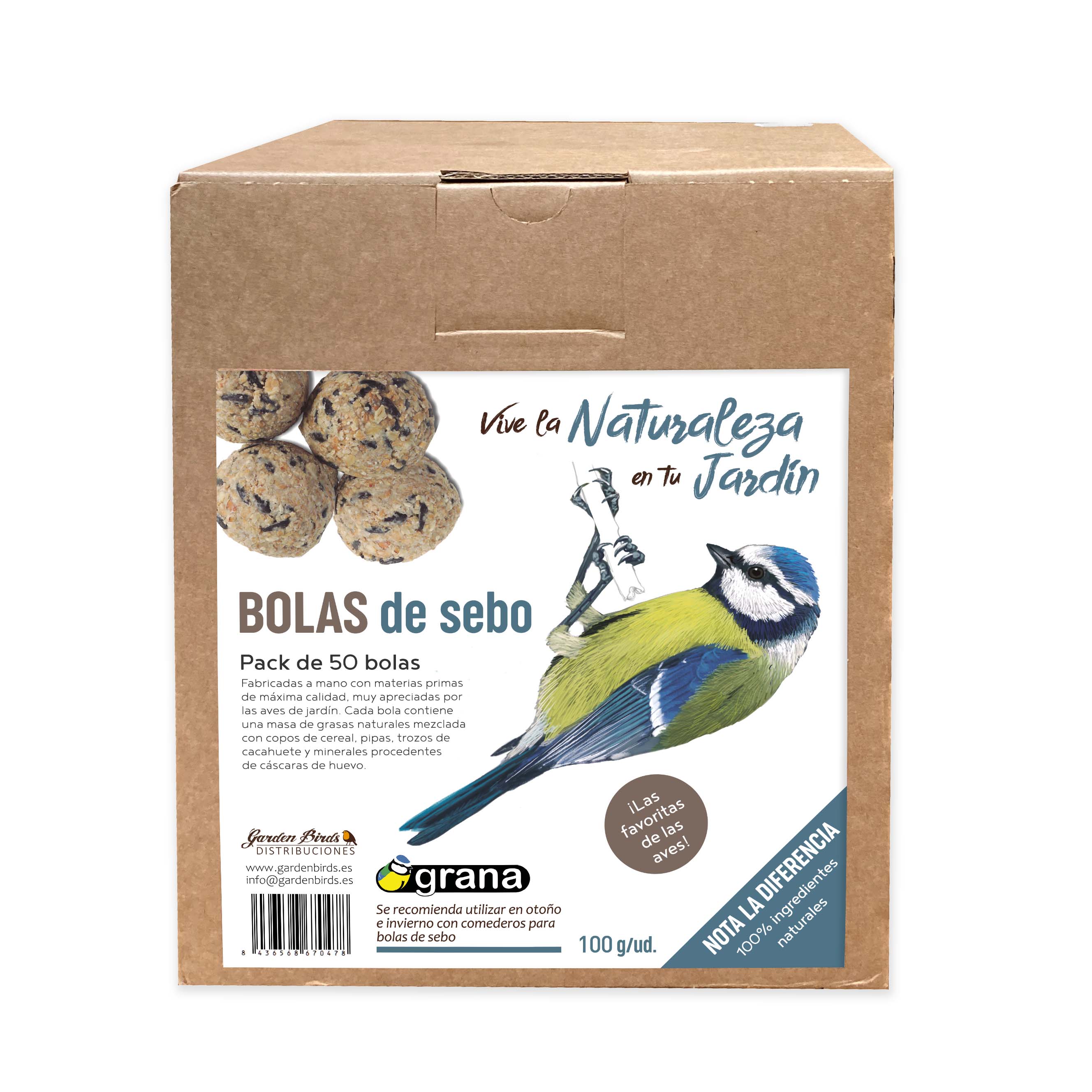 BS-50 CAJA CON 50 BOLAS DE SEBO (50X100G) 1
