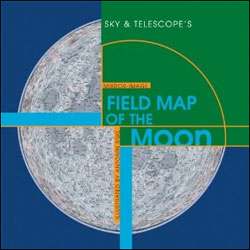SKY AND TELESCOPE'S MIRROR-IMAGE FIELD MAP OF THE MOON 1