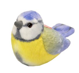 PELUCHE DE HERRERILLO COMÚN CON CANTO 1