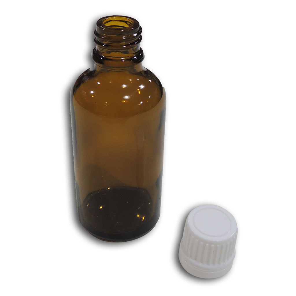 FRASCO DE VIDRIO TOPACIO PARA PRODUCTOS QUÍMICOS 50 ML 1