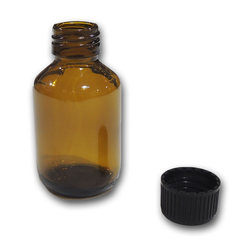 FRASCO DE VIDRIO TOPACIO PARA PRODUCTOS QUÍMICOS 125 ML 1