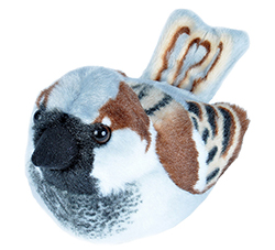 PELUCHE DE GORRIÓN COMÚN / PARDAL COMÚ CON CANTO 1