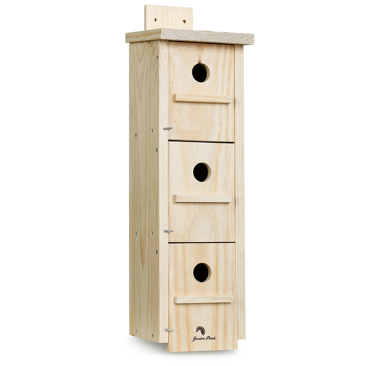 CAJA NIDO DE MADERA TRIPLE PARA COLONIA DE GORRIONES 1