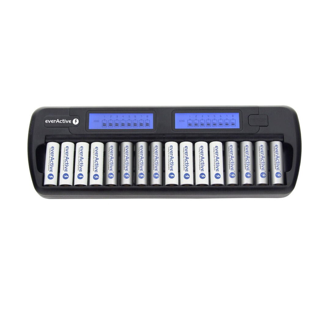 CARGADOR EVERACTIVE NC1600 PARA 16 BATERÍAS AA O AAA TIPO NI-MH O NI-CD 1
