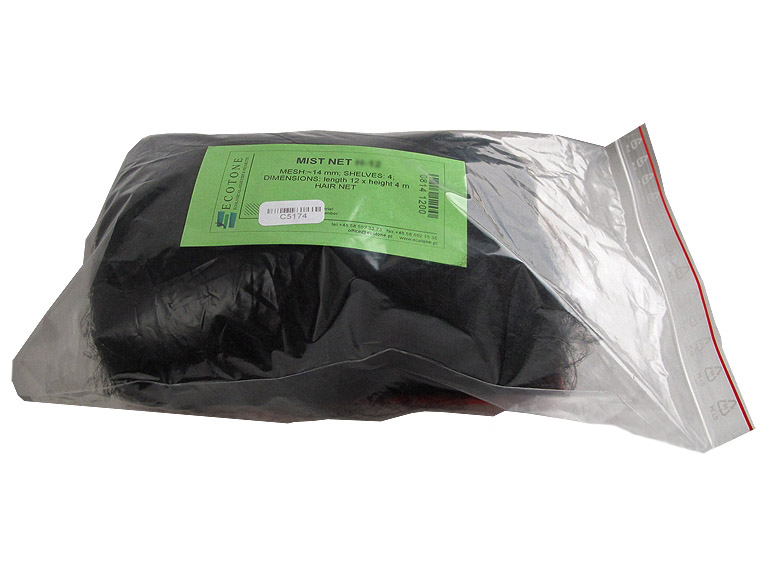 ECOTONE HAIR NET H-9 RED JAPONESA PARA ANILLAMIENTO DE PASERIFORMES Y QUIRÓPTEROS DE 4 BOLSAS Y 9 M DE LARGO, 4 METROS DE ALTURA, MALLA 14 MM, HILO NY 1