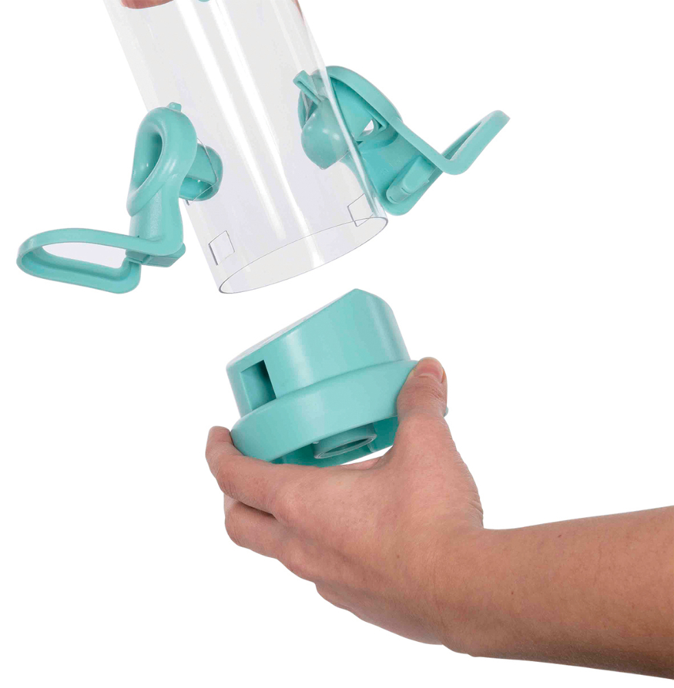 FLO-S2B COMEDERO TUBULAR DE PLÁSTICO 4 ACCESOS COLOR AQUA 3
