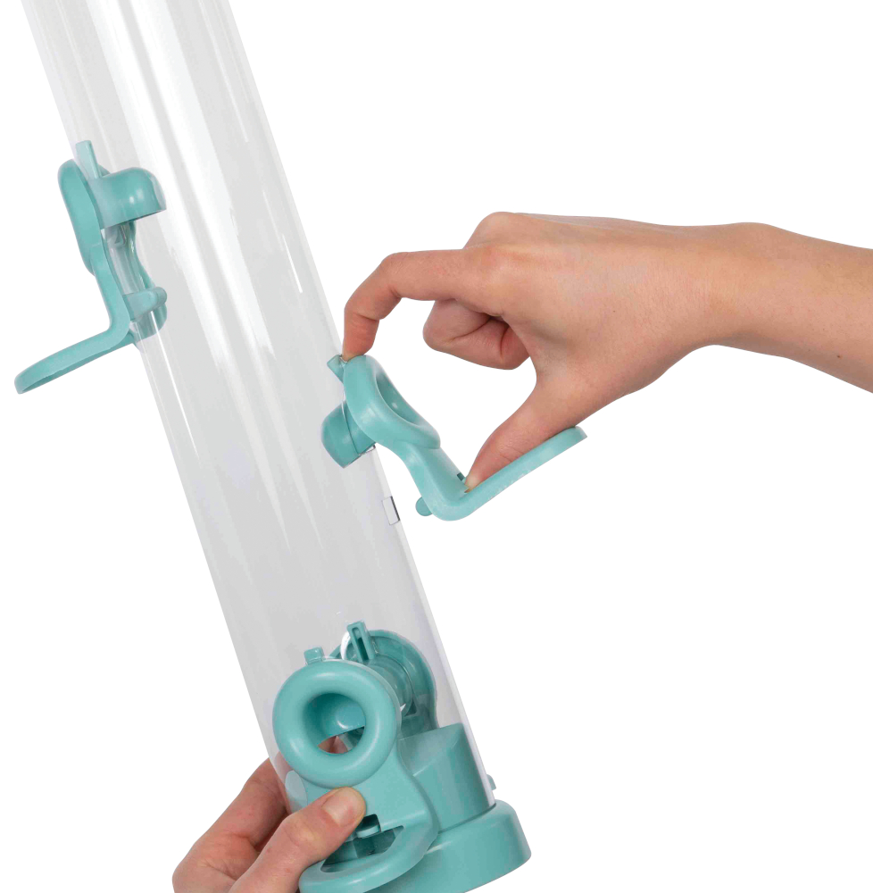 FLO-S2B COMEDERO TUBULAR DE PLÁSTICO 4 ACCESOS COLOR AQUA 4