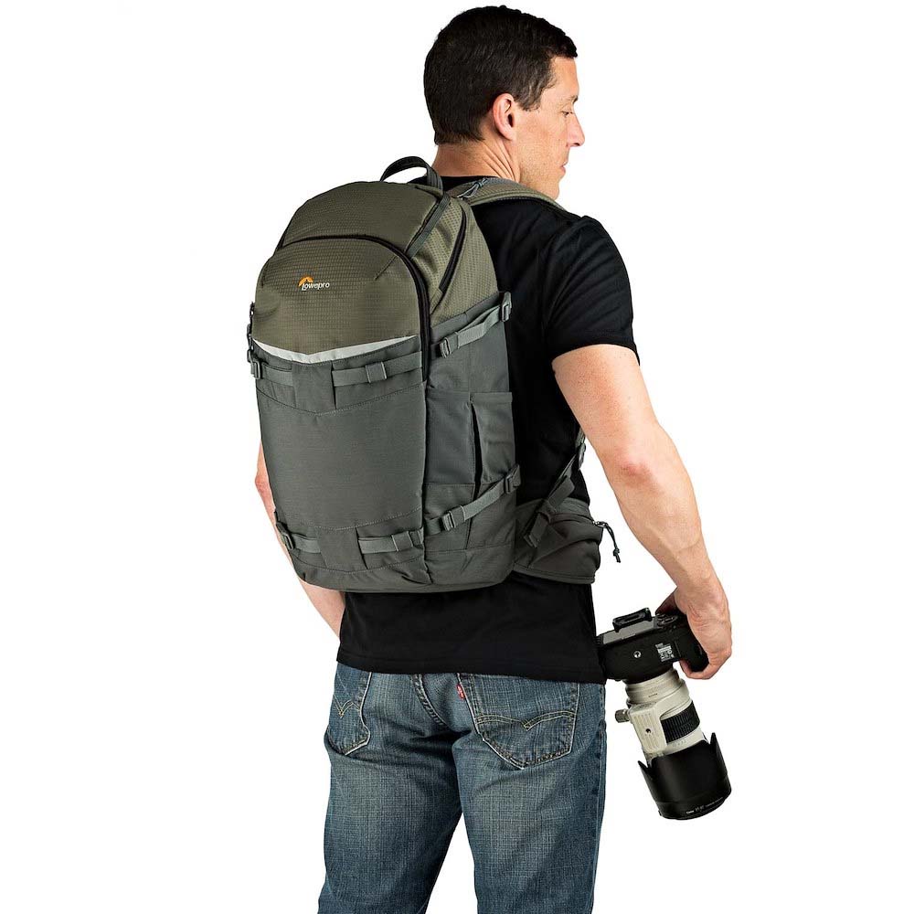LOWEPRO MOCHILA FLIPSIDE TREK BP 450 AW COLOR VERDE Y GRIS 6