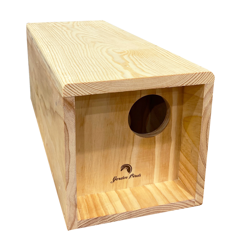 CAJA NIDO HORIZONTAL PARA MOCHUELO CON APERTURA TRASERA 1