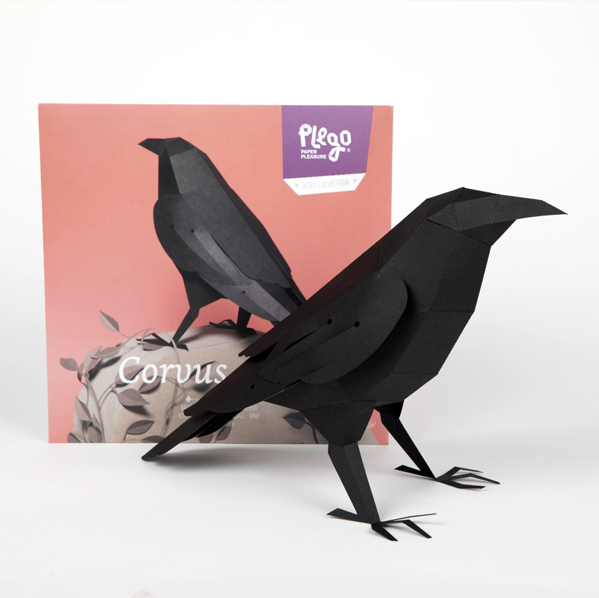 PLEGOPAPER- FIGURA RECORTABLE DE CUERVO (CORB) 3