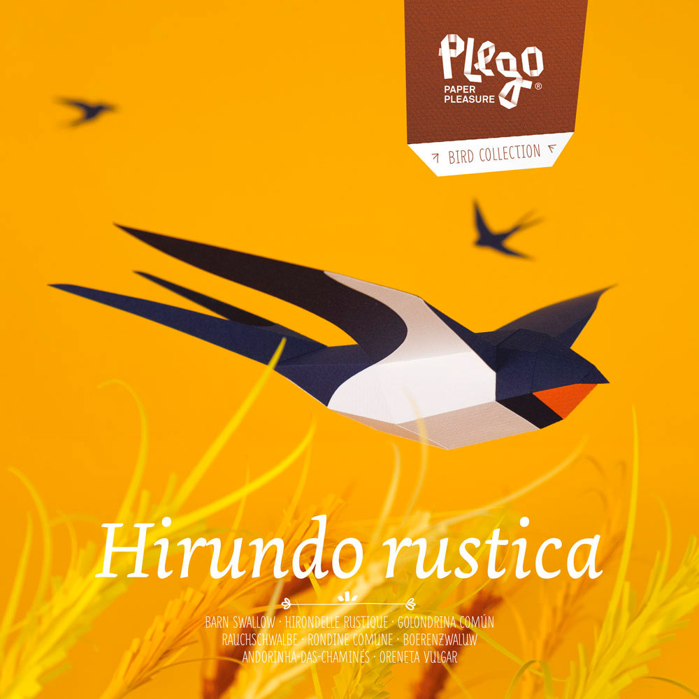 PLEGOPAPER- FIGURA RECORTABLE DE GOLONDRINA  (ORENETA COMÚ) 1
