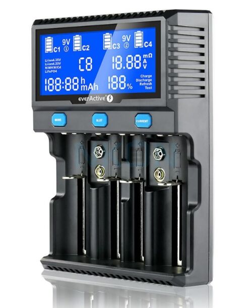 CARGADOR EVERACTIVE UC4200 PARA 4 BATERÍAS RECARGABLES 2