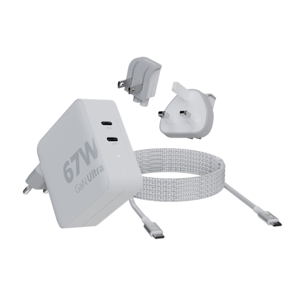 CARGADOR DE VIAJE XTORM XVC2067 67W GAN-ULTRA CON CABLE USB-C PD 1