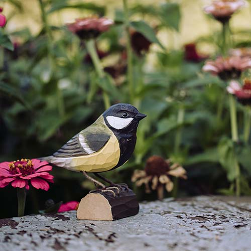 DECOBIRD FIGURA DE CARBONERO COMÚN 2