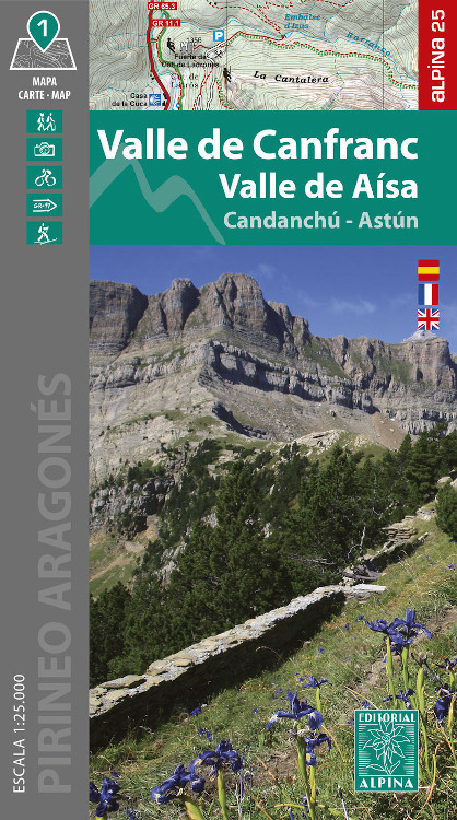 MAPA ALPINA 1:25.000. VALLE DE CANFRANC. VALLE DE AÍSA-CANDANCHU-ASTÚN 1