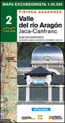 VALLE DEL RÍO ARAGÓN. JACA CANFRANC. PIRINEO ARAGONÉS. MAPA EXCURSIONISTA 1
