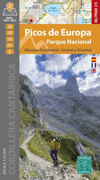 MAPA ALPINA 1:25.000. PICOS DE EUROPA PARQUE NACIONAL MACIZO OCCIDENTAL, CENTRAL Y ORIENTAL 1