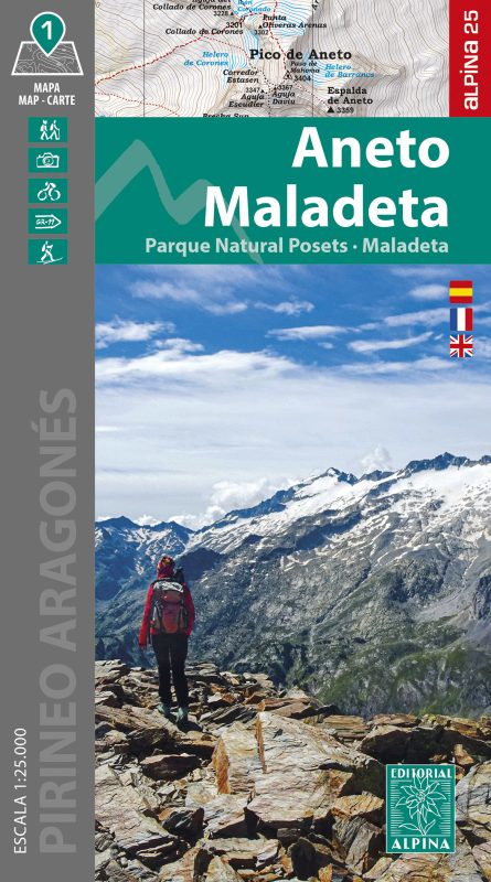 MAPA ALPINA 1:25.000. ANETO-MALADETA. PARQUE NATURAL POSETS-MALADETA (MAPA + CARPETA DESPLEGABLE) 1