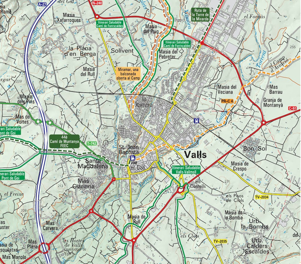 MAPA PIOLET 1:40.000. CAMINS DE L'ALT CAMP 4