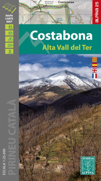 MAPA ALPINA 1:25.000. COSTABONA. ALTA VALL DEL TER (MAPA I GUIA) 1