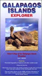 GALAPAGOS ISLANDS EXPLORER. VISITOR'S MAP OF THE GALAPAGOS 1