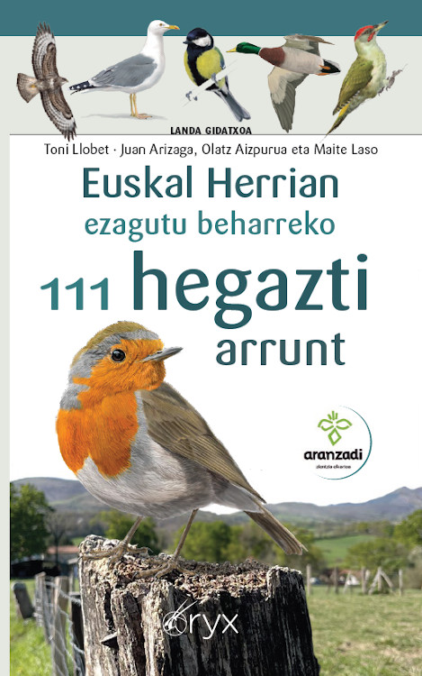 EUSKAL HERRIAN EZAGUTU BEHARREKO 111 HEGAZTI ARRUNT. LANDA GIDATXOA-MINIGUÍA DE CAMPO 1