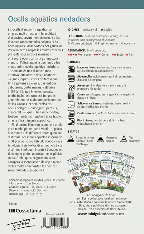 OCELLS AQUÀTICS NEDADORS, RÀL·LIDS, GAVINES I XATRACS DE LES ZONES HUMIDES DE CATALUNYA. MINIGUIA DE CAMP 4