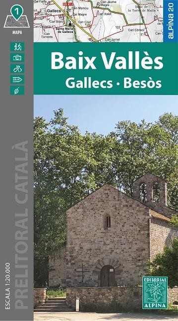 MAPA ALPINA 1:20.000. BAIX VALLÈS. GALLECS - BESÒS  (MAPA + CARPETA DESPLEGABLE) 1