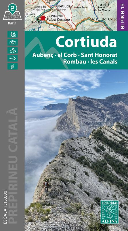 CARPETA ALPINA AMB 2 MAPES. 1:15.000 I 1:7.500 CORTIUDA. SERRA D'AUBENÇ, EL CORB, SANT HONORAT 1