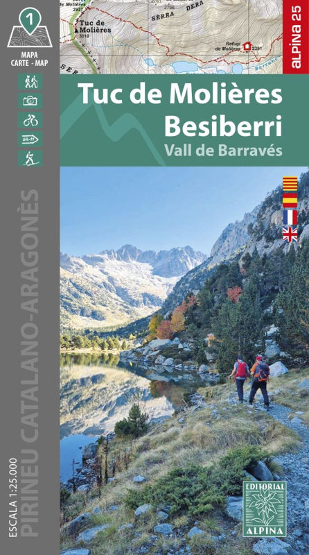MAPA ALPINA 1:25.000 TUC DE MOLIÈRES-BESIBERRI 1