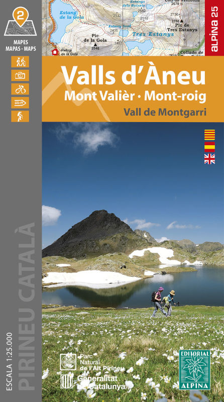 MAPA ALPINA 1:25.000 VALLS D'ÀNEU MONT VALIER. MONT-ROIG VALL DE MONTGARRI (2 MAPES) 1