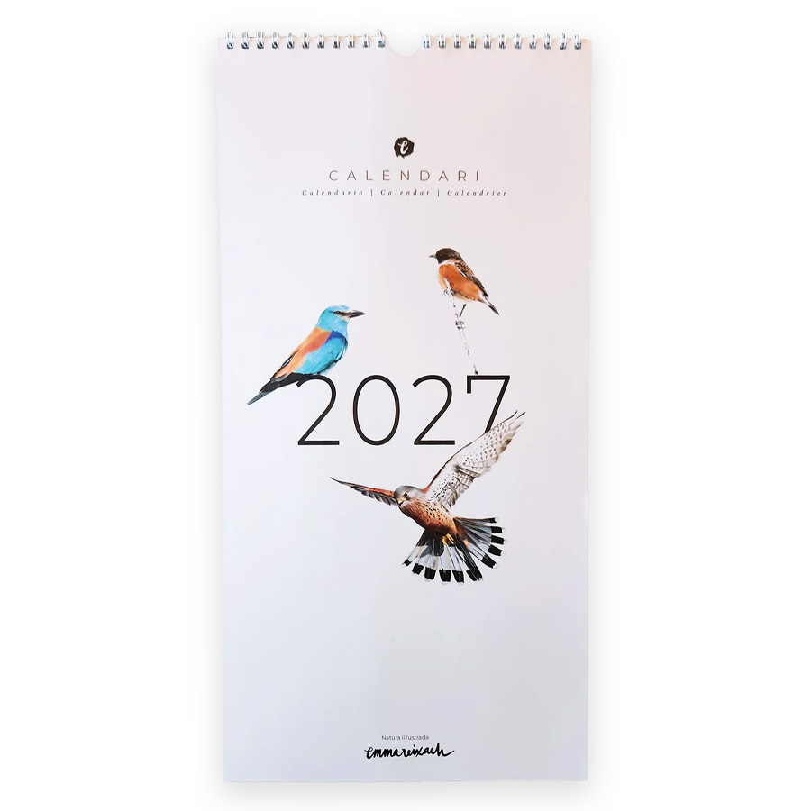 CALENDARI D'OCELLS NATURA IL·LUSTRADA 2027 1