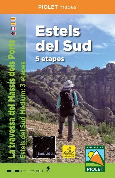 MAPA PIOLET 1:25.000 ESTELS DEL SUD. LA  TRAVESSA DEL MASSÍS DELS PORTS. 5 ETAPES 1