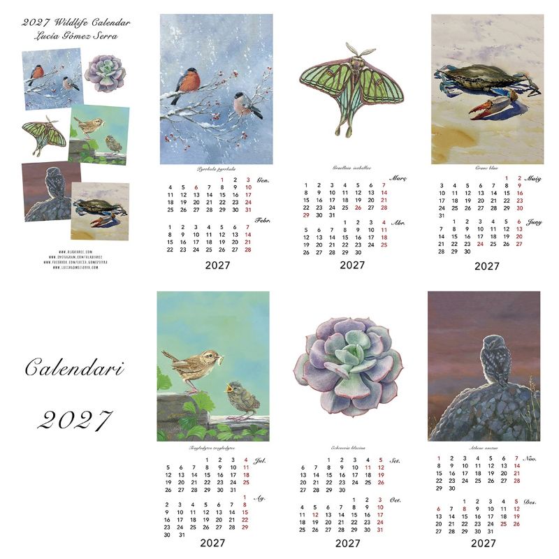 2027 WILDLIFE CALENDAR. LUCÍA GÓMEZ SERRA 1