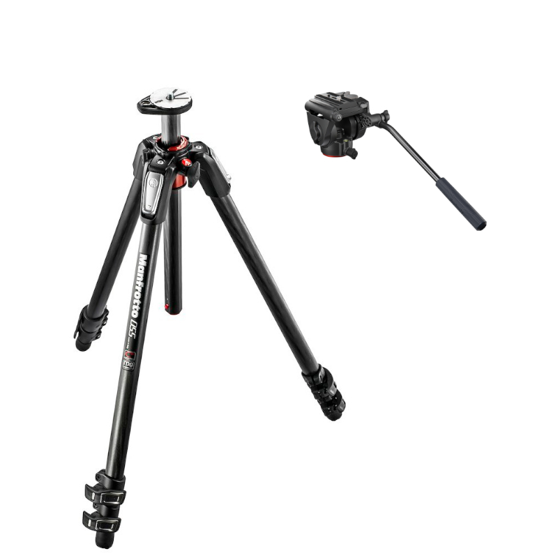 MANFROTTO KIT ORYX COMPUESTO POR TRÍPODE DE CARBONO MT055CXPRO3 CON RÓTULA MVH500XAH 1