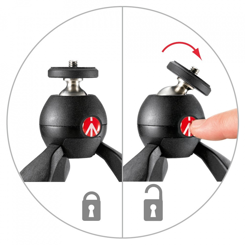 MANFROTTO KIT MINITRÍPODE DE SOBREMESA CON RÓTULA DE BOLA 3