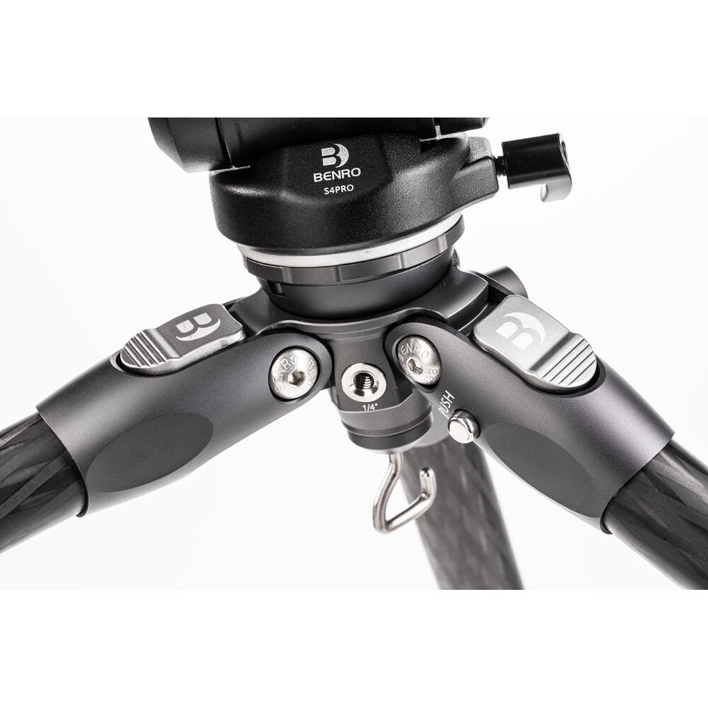 BENRO KIT TRÍPODE DE FIBRA DE CARBONO TORTOISE 34CLV Y RÓTULA S4PRO 4