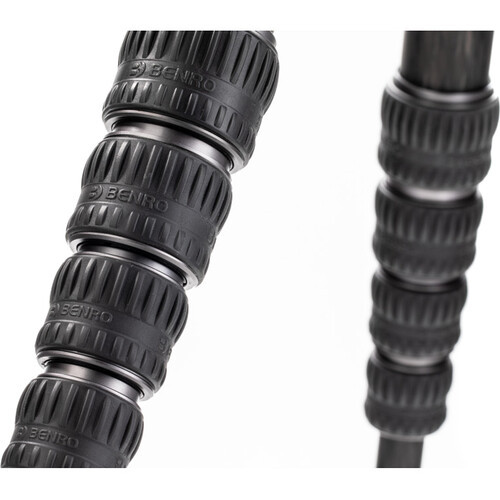 BENRO KIT TRÍPODE DE FIBRA DE CARBONO TORTOISE 34CLV Y RÓTULA S4PRO 6
