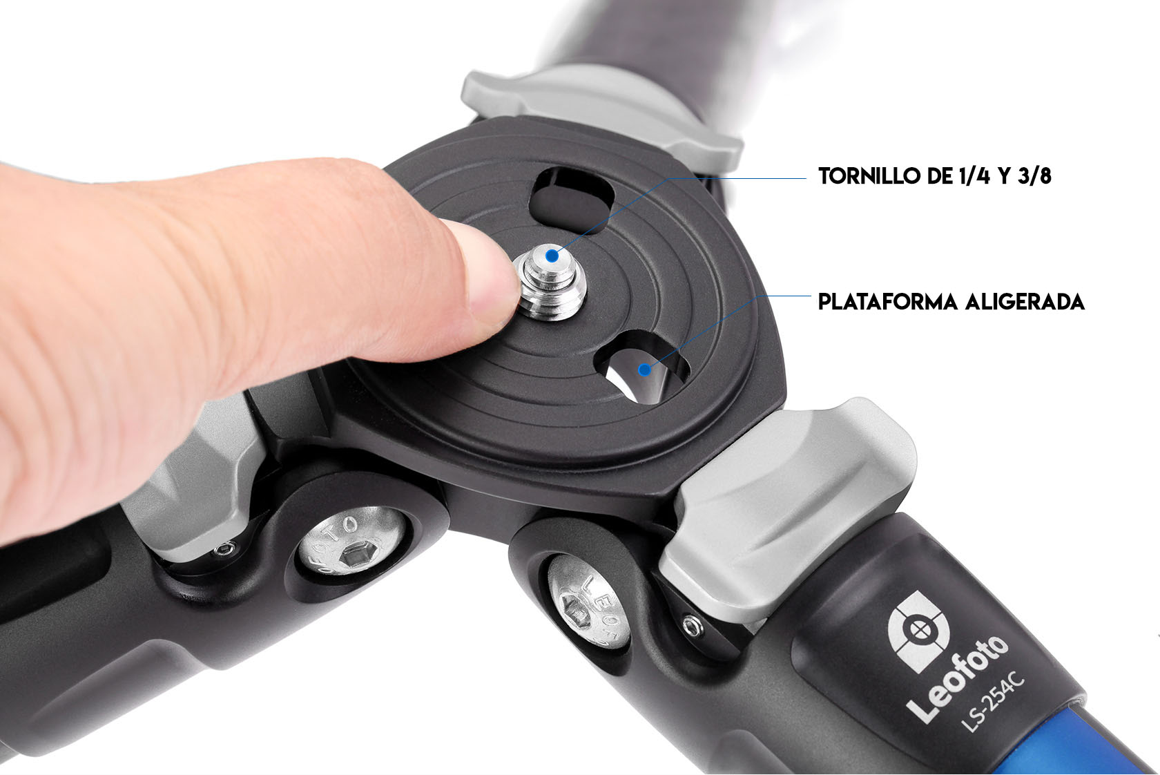LEOFOTO TRÍPODE RANGER LS-254C DE FIBRA DE CARBONO 5