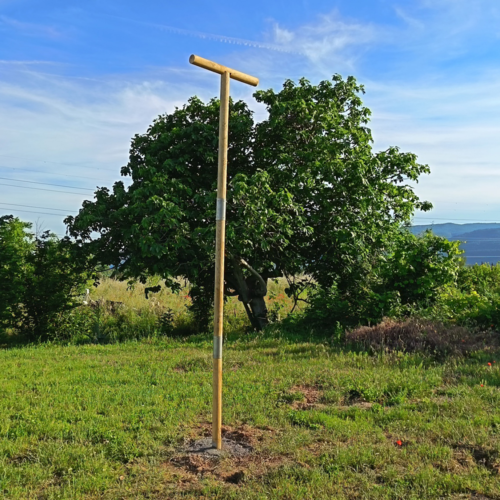 POSADERO PARA AVES RAPACES DE MADERA DE CASTAÑO Y 3,5M. DE ALTURA (AMPLIABLE) 1