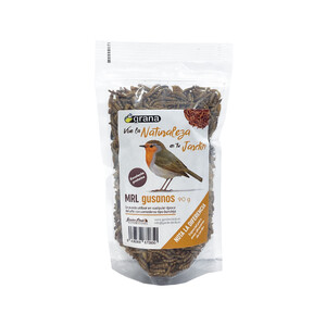 GRANA-MRL-90 LARVAS DE TENEBRIOS DESHIDRATADAS 90G