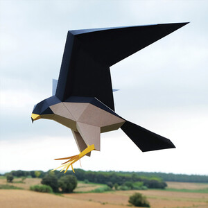 PLEGOPAPER- FIGURA RECORTABLE DE HALCÓN PEREGRINO (FALCÓ PELEGRÍ)_1