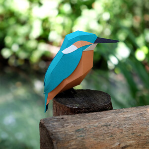 PLEGOPAPER- FIGURA RECORTABLE DE MARTÍN PESCADOR (BLAUET) 3
