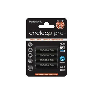 BATERIAS RECARGABLES ENELOOP PRO DE NIMH TIPO AAA DE 930 MAH (BLÍSTER DE 4 UDS.)