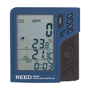REED MEDIDOR DE MONÓXIDO DE CARBONO CON HIGRÓMETRO Y TERMÓMETRO R9450