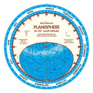 PLANISPHERE ROB WALRECHT FOR 20º SOUTH LATITUDE