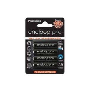 BATERIAS RECARGABLES ENELOOP PRO DE NIMH TIPO AA DE 2500 MAH (BLÍSTER DE 4 UDS.)