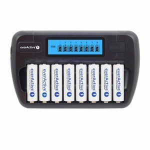 CARGADOR EVERACTIVE NC800 PARA 8 BATERÍAS AA O AAA TIPO NI-MH O NI-CD