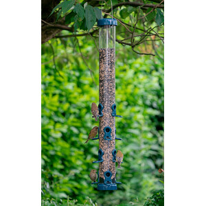 FLF-S4B 'FLO FESTIVAL' COMEDERO TUBULAR PARA AVES SILVESTRES EXTRAGRANDE PARA MEZCLA DE SEMILLAS METÁLICO DE GRAN CAPACIDAD BLUE_1